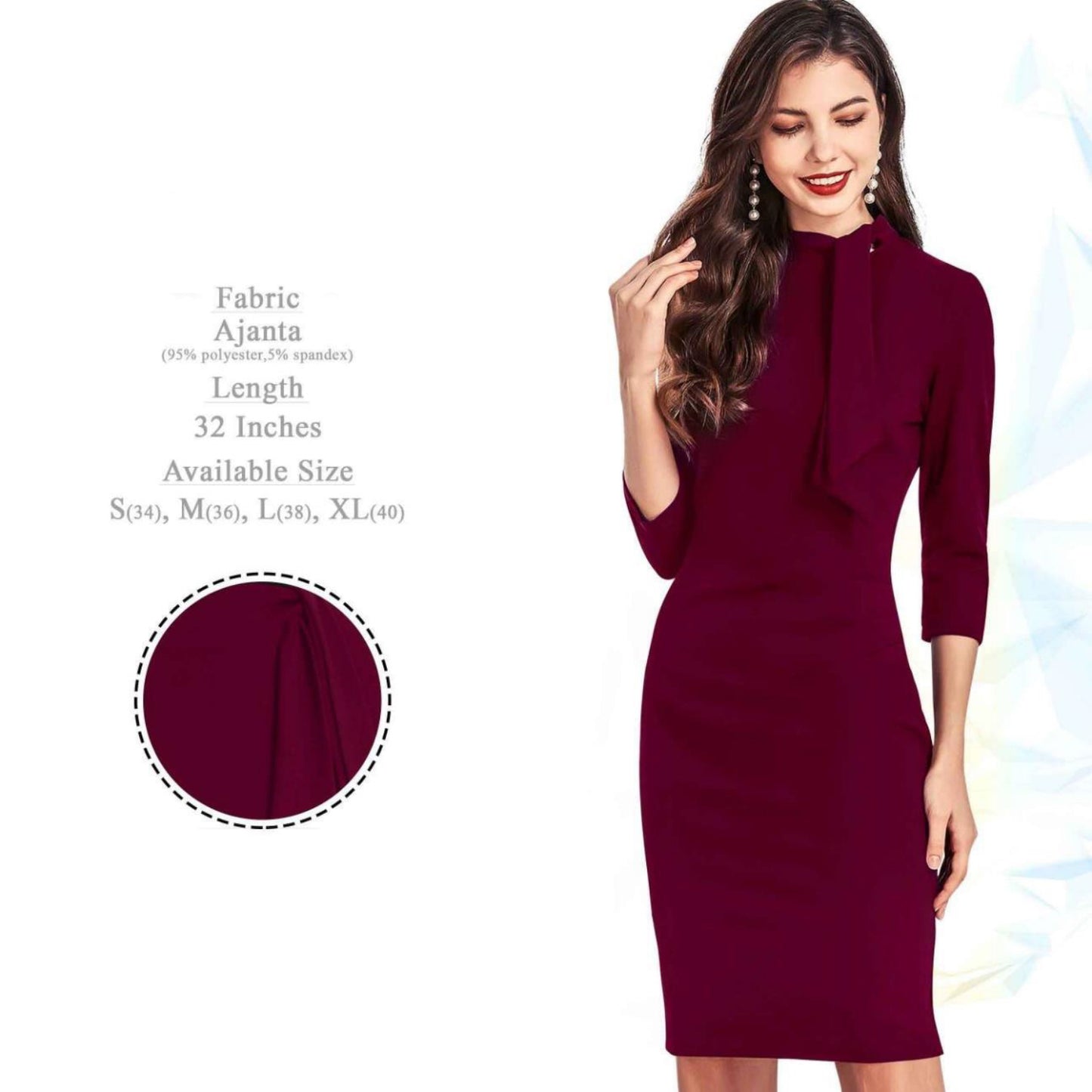 Women’s Bodycon Slim fit with Long Sleeves Dress,